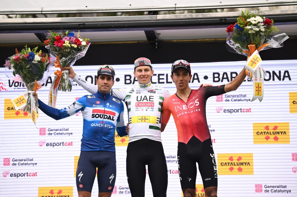 Egan Bernal termina en el podio de la Vuelta a Cataluña, Nairo Quintana se cayó en la última etapa